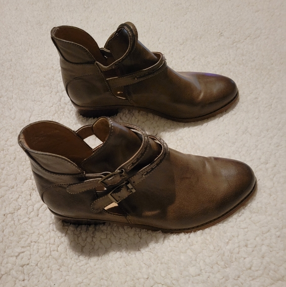 CATO Buckle Strap Ankle Boots Brown Size 8 - Picture 2 of 16